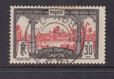 GABON, 1910 Congo Francais 30c. Scarlet & Grey, used.