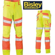 Bisley Hi-Vis Réfléchissant Travail Pantalon – Durable, Sécurité Bande, Moderne