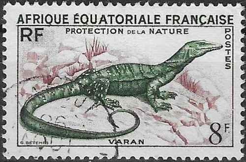 Timbre reptiles varan aef - reptiles,
