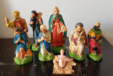 9 Antique Santons DEVINEAU - SIZE 5 - "TO BE RESTORED OR NOT"