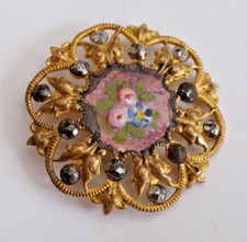 Bouton ancien émail et