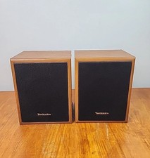 Technics SB-S16 Bookshelf Speakers Vintage Pair Sim Wood 8 Ohms Tested Working