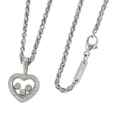 Chopard Happy Diamond Necklace 750 White Gold 41cm 12.6g