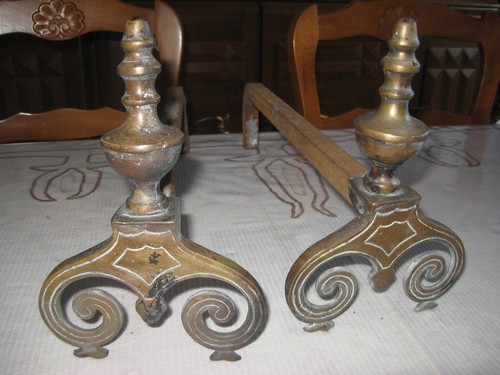 Paire anciens chenets - paire,