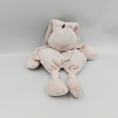 Doudou lapin rose clair
