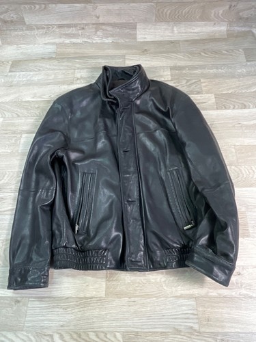 Veste cuir noir - en,