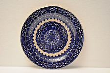 Vintage P.Regout Maastricht Alpine Céramique Plaque Fabriqué En Holland Bleu