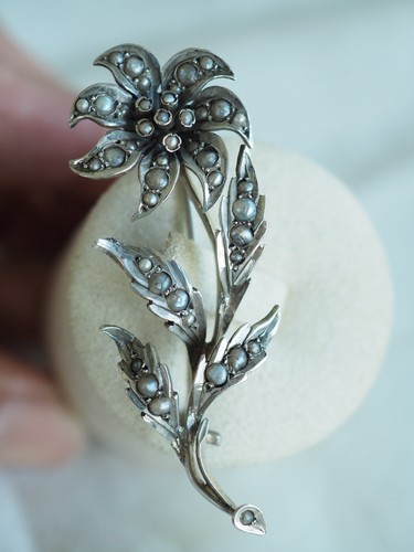Broche ancien argent - broche, massif