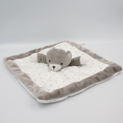 Doudou plat chat gris - , blanc