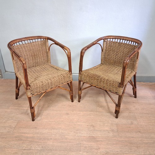 Rare paire fauteuils - de, en