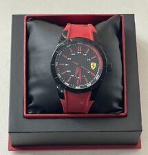 MONTRE SCUDERIA-FERRARI QUARTS SPORT RED SILICONE STRAP/BLACK DIAL MEN’S WATCH