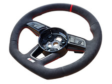NEW ALCANTARA Audi S Line Q2 A3 S3 8V Steering Wheel OEM W Paddle FLAT BOTTOM