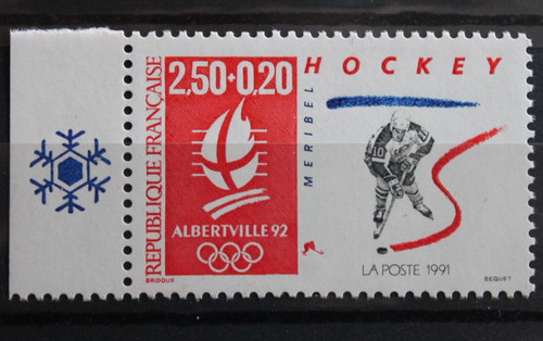 Timbre france luge jo - timbre,