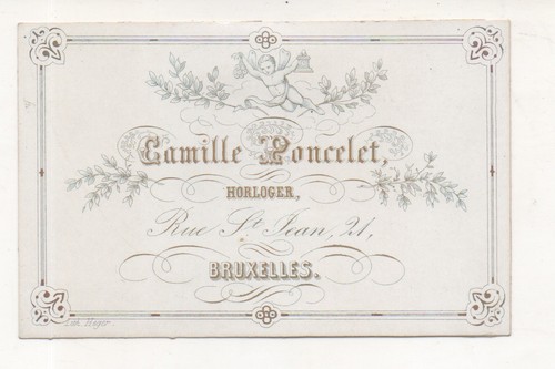 Carte visite lithographie - carte, de
