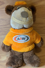 Vintage A&W Rootbeer Plush Teddy Bear Rooty Brasure Toys stuffed animal stuffy