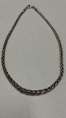 Collier argent maille palmier - maille,
