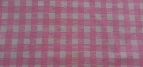 Coupon tissu carreaux rose - tissu, et