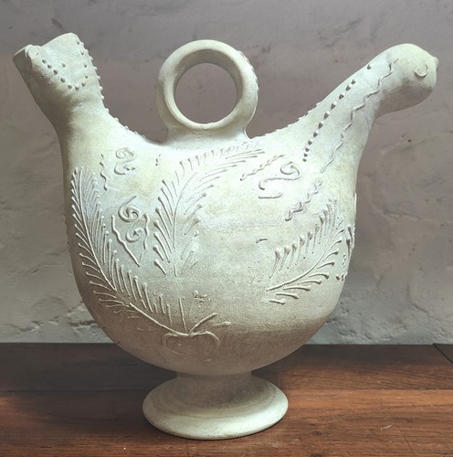 Ancienne gargoulette poule - poule, en