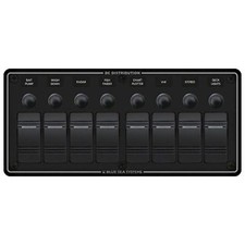 Blue Sea Contura Water Resistant Breaker Circuit Panel 8 Position Horizontal MD