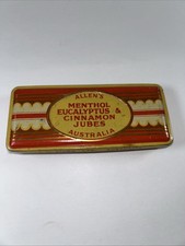 Vintage Tin Allen’s Menthol Eucalyptus & Cinnamon Jubes Australia Melbourne
