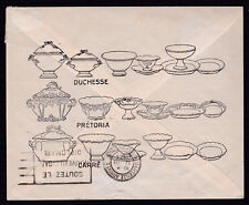 Belgium STUNNING QUIRKY PORCELAIN ADVERTISING ENVELOPE 1934 BAUDOUR to MARSEILLE