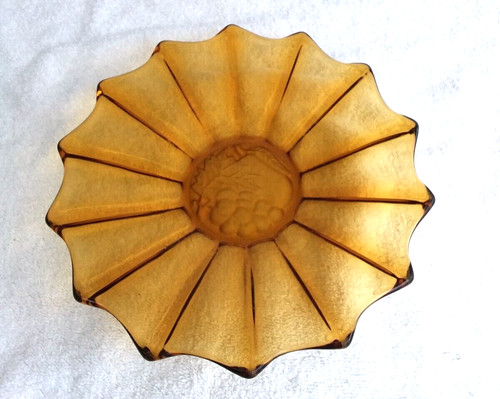 Plat art déco - plat, ambré