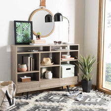 Mid century oak black wood - mid,