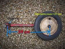 Roue avec fixation crantée pour transport Motobineuse ou Motoculteur