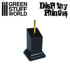 SOCLE CARRÉ BUSTES 3x3cm Noir - bois mdf laqué chiffres miniatures affichage