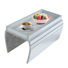 Bamboo Wood Sofa Top - Non-slip Armrests Elbow Table...