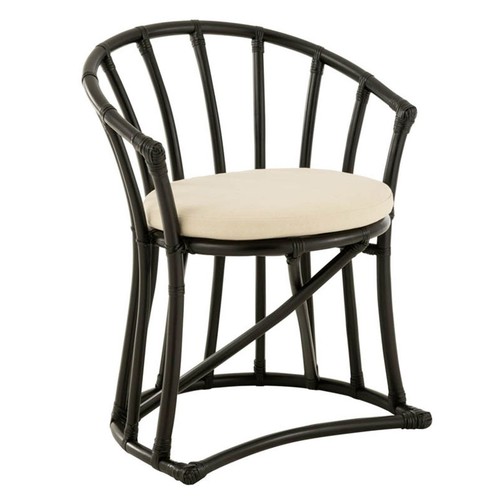 Chaise rotin coussin - &,