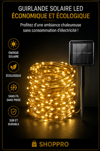 Guirlande led solaire blanc - led,