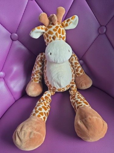 Doudou peluche girafe marron