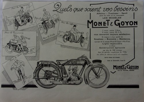 Publicite motos monet - ,
