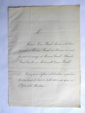 Share Marriage Paul DE SALVERTE Léontine DE BLAVETTE 1861 GENEALOGY