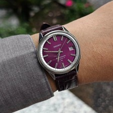 (SERVICED) Vintage 1968 Seiko Sportsmatic 17 Jewels 7625-8260 Purple Dial