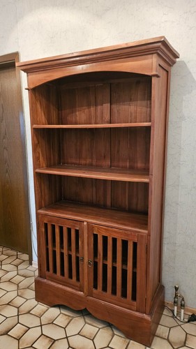 Bibliothèque bois exotique - bibliothèque, en