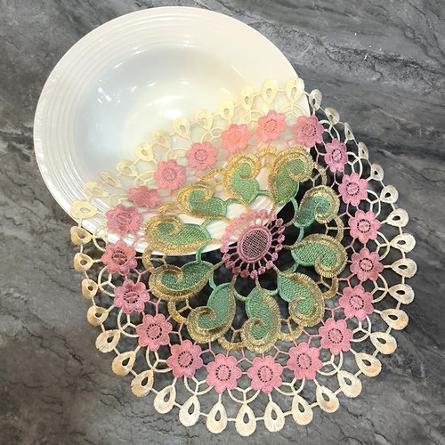 Nappes rondes dentelle de - dentelle,
