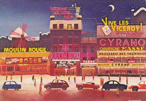 France moulin rouge la nuit - -,