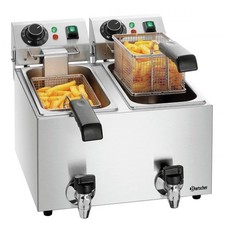 Friteuse double inox 2 x 4