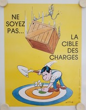 Affiche Sécurité SNCF NE SOYEZ PAS LA CIBLE DES CHARGES - GONDO