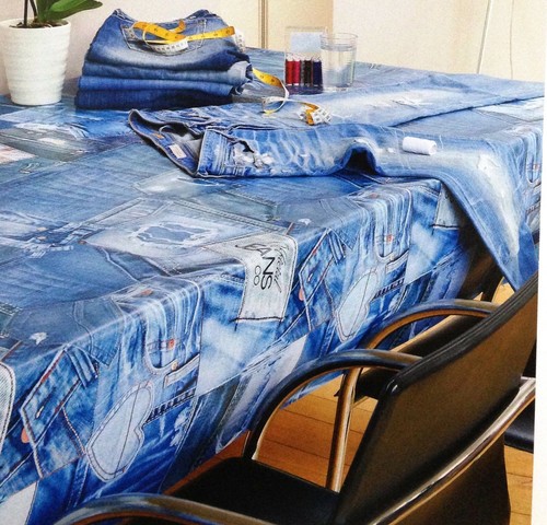 Nappe toile cirée jean - en,