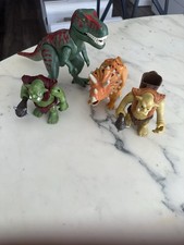 LOT 2 DINOSAURE PLAYMOBIL T REX et TRICERATOP + 2 TROLL