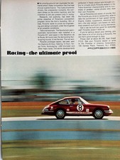 Vintage 1969 Porsche 911 912 original color ad A051