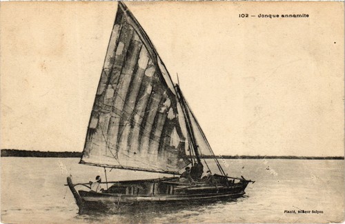 Cpa vietnam jonque - jonque, annamite