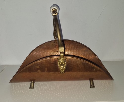 Ancien porte bûches cuivre - en,