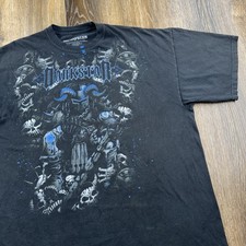 Darkstar Skateboards Shirt Mens XXL Black Skull Skate Park Punk Goth Y2K Tee