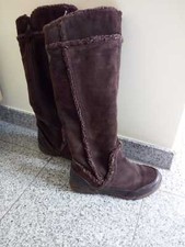 ♥Bottes pour femme AW taille : 37 ; marron ; daim véritable ; doublées ♥