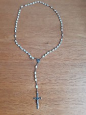 Chapelet grains blancs longs