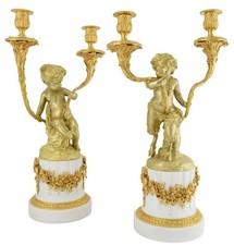 CANDELABRE Kaminuhr Empire